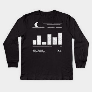 Neil Young / Tonight's The Night / Minimalist Graphic Artwork Design Kids Long Sleeve T-Shirt